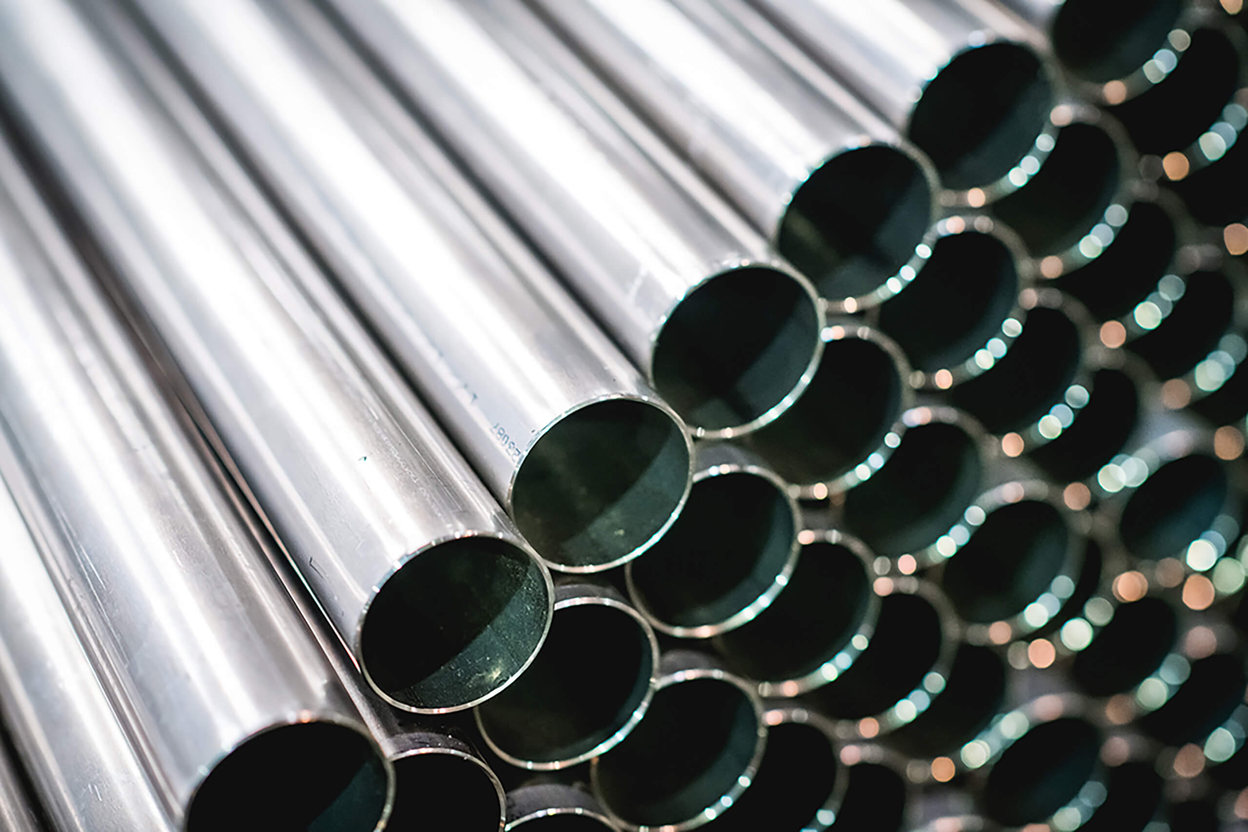 Pipes are stacked on top of each other