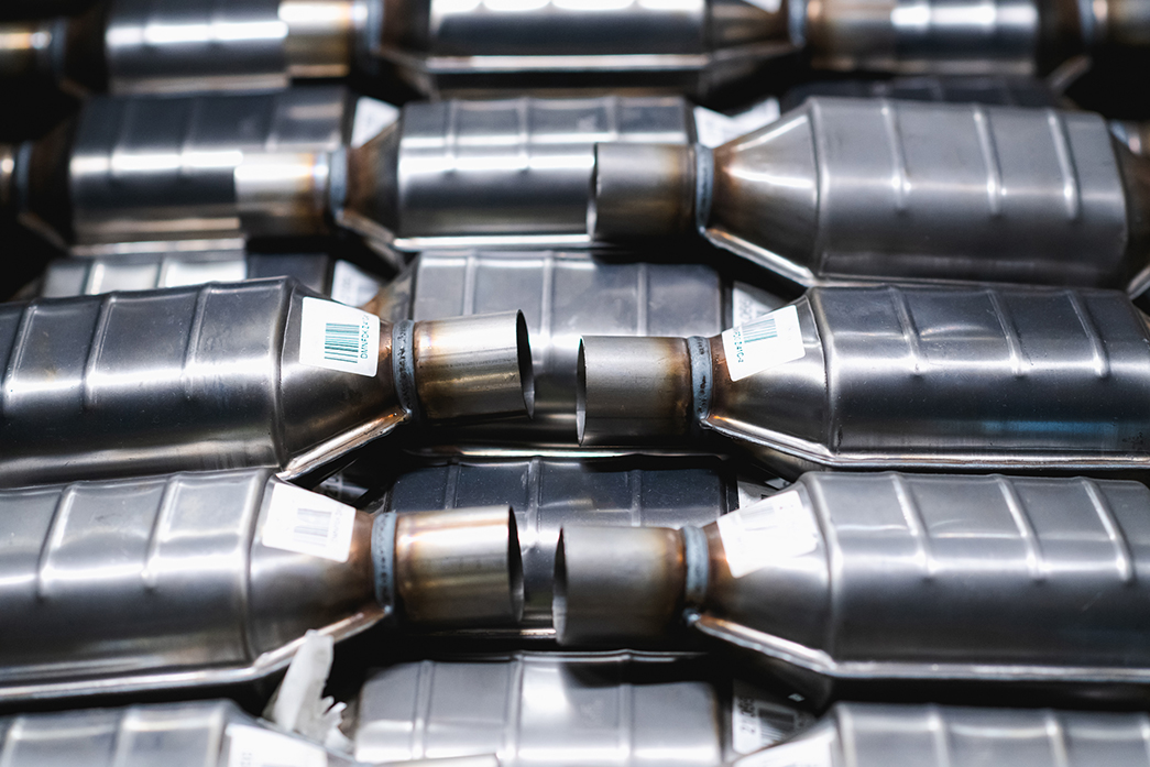 DPF parts have been stacked on one another